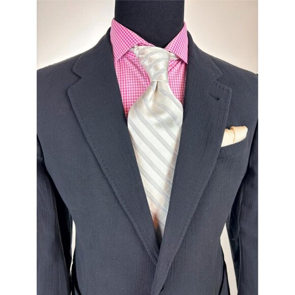 ARMANI Collezioni Modern 1-Button Black Sport Jacket 44 R e54 - Picture 2 of 5